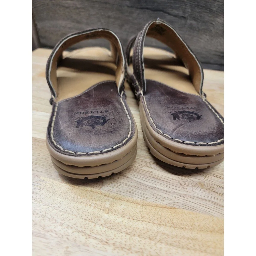 Stetson Men’s Sanded Brown  Sandal 10 EUC